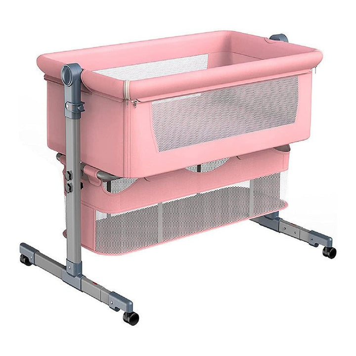 Babylove Movable Crib Foldable Height Adjustment Baby Cradle Bed - Pink 33 - 006 - 14P - JOUDFI