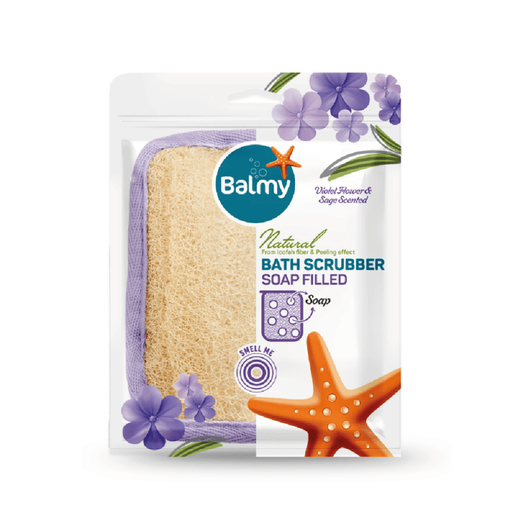 Balmy - Natural Bath Scrubber with soap - JOUDFI