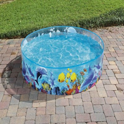 Bestway - Φ6' x H15"/Φ1.83m x H38cm Odyssey Fill 'n Fun Play Pool - JOUDFI