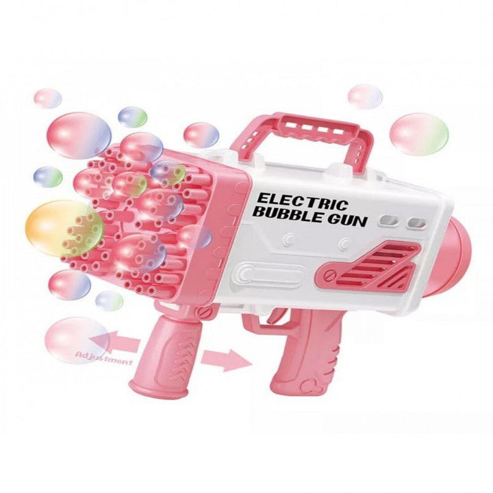 Bubble Gun for Kids 64 Holes ,light Pink - JOUDFI