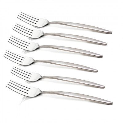 Set of 6 - piece steel forks, large size - JOUDFI