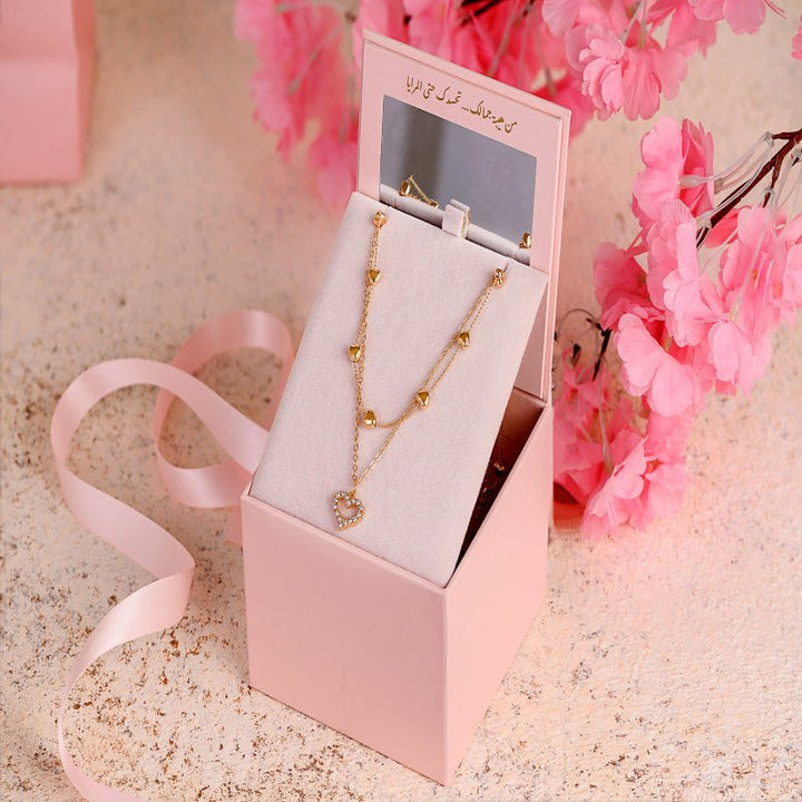 The best gift you can give to your loved one. This set of two hearts chain - JOUDFI